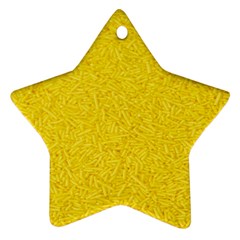 Bright Yellow Crunchy Sprinkles Ornament (star) by nateshop