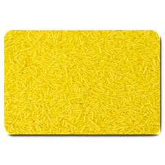 Bright Yellow Crunchy Sprinkles Large Doormat  by nateshop