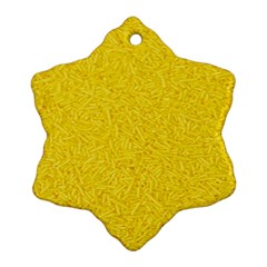 Bright Yellow Crunchy Sprinkles Ornament (snowflake) by nateshop