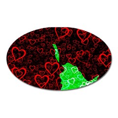 Few Love Heart Hearts Romance Oval Magnet by Wegoenart