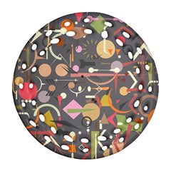 Illustration Shape Tribal Pattern Round Round Filigree Ornament (two Sides) by Wegoenart
