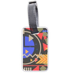 Background Abstract Colors Shapes Luggage Tag (one Side) by Wegoenart