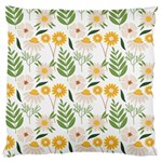 Flower White Pattern Floral Nature Large Flano Cushion Case (One Side) Front