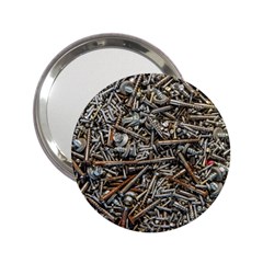 Screws Scrap Metal Rusted Screw Art 2.25  Handbag Mirrors