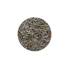 Screws Scrap Metal Rusted Screw Art Golf Ball Marker (10 pack)