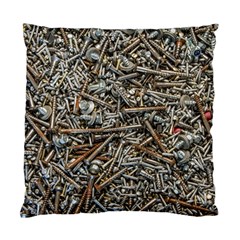 Screws Scrap Metal Rusted Screw Art Standard Cushion Case (two Sides) by Wegoenart