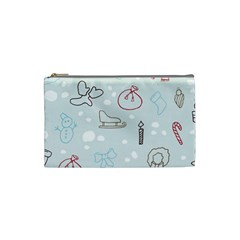 Winter Pattern Background Element Cosmetic Bag (small)