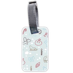 Winter Pattern Background Element Luggage Tag (two Sides)