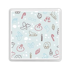 Winter Pattern Background Element Memory Card Reader (square)