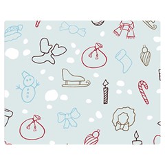 Winter Pattern Background Element Double Sided Flano Blanket (medium) 