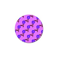 Illustration Flower Floral Design Pattern Golf Ball Marker