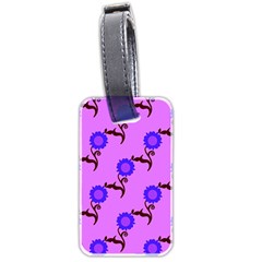 Illustration Flower Floral Design Pattern Luggage Tag (two Sides)