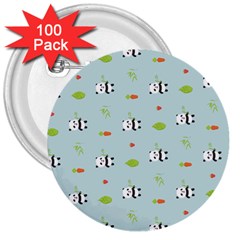 Background Pattern Panda Bamboo 3  Buttons (100 Pack) 