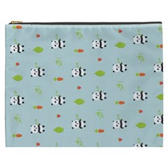 Background Pattern Panda Bamboo Cosmetic Bag (xxxl)