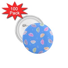 Seashell Clam Pattern Art Design 1 75  Buttons (100 Pack) 