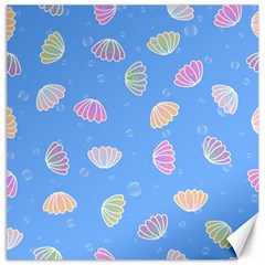 Seashell Clam Pattern Art Design Canvas 12  X 12  by Ravend