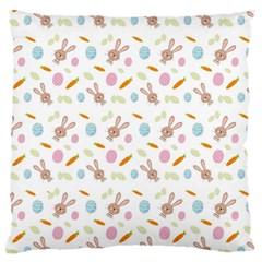 Easter Bunny Pattern Hare Large Cushion Case (one Side) by Ravend