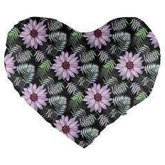 Flower Petal Spring Watercolor Large 19  Premium Heart Shape Cushions