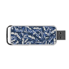 Butterflies Motif Collage Pattern Portable Usb Flash (one Side) by dflcprintsclothing