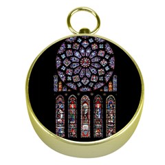 Chartres Cathedral Notre Dame De Paris Amiens Cath Stained Glass Gold Compasses by Wegoenart