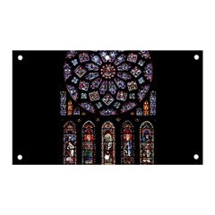 Chartres Cathedral Notre Dame De Paris Amiens Cath Stained Glass Banner And Sign 5  X 3  by Wegoenart