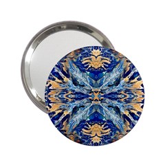 Cobalt On Gold 2 25  Handbag Mirrors