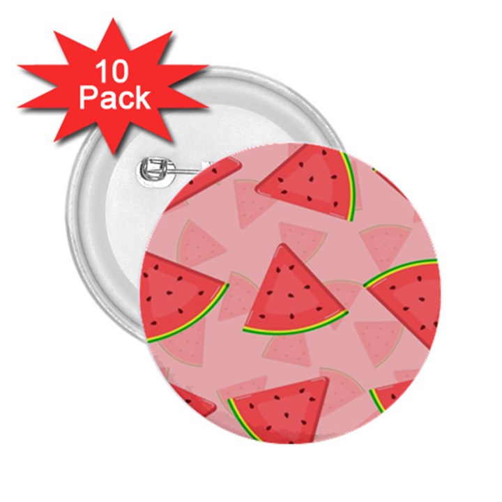 Background Watermelon Pattern Fruit 2.25  Buttons (10 pack) 