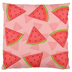 Background Watermelon Pattern Fruit Large Cushion Case (two Sides) by Wegoenart