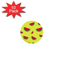 Watermelon Pattern Wallpaper 1  Mini Buttons (10 Pack)  by Wegoenart