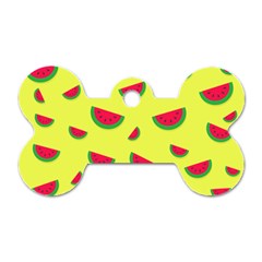 Watermelon Pattern Wallpaper Dog Tag Bone (one Side) by Wegoenart