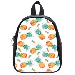 Pineapple Background Pattern Fruit School Bag (small) by Wegoenart