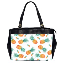 Pineapple Background Pattern Fruit Oversize Office Handbag (2 Sides)