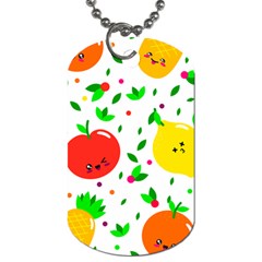 Pattern Fruit Fruits Orange Green Dog Tag (One Side)