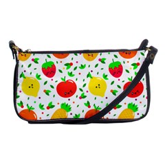 Pattern Fruit Fruits Orange Green Shoulder Clutch Bag by Wegoenart