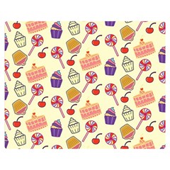 Cupcake Pattern Lollipop Double Sided Flano Blanket (medium) 