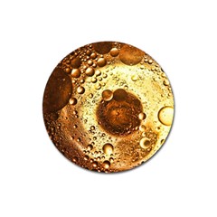 Olive Oil Bubbles Gold Oil Food Magnet 3  (round) by Wegoenart