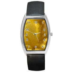 Beer Drink Glass Yellow Cup Bar Barrel Style Metal Watch by Wegoenart