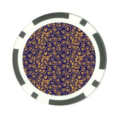 Spiral Pattern Texture Fractal Poker Chip Card Guard by Wegoenart