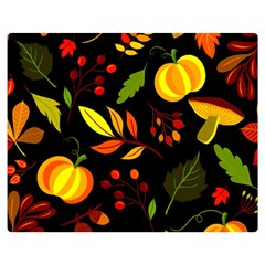 Pumpkin Fall Autumn October Double Sided Flano Blanket (medium)  by Wegoenart
