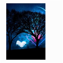 Tree Trees Surreal Universe Silhouette Small Garden Flag (two Sides) by Wegoenart