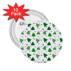 Christmas Tree Pattern Design 2.25  Buttons (10 pack) 