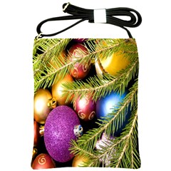 Background Of Christmas Decoration Shoulder Sling Bag by artworkshop