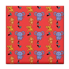 Elephant Cartoon Animal Monkey Face Towel by Wegoenart