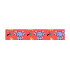 Elephant Cartoon Animal Monkey Flano Scarf (mini) by Wegoenart