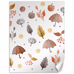 Autumn Leaf Leaves Nature Art Boho Background Canvas 12  x 16 