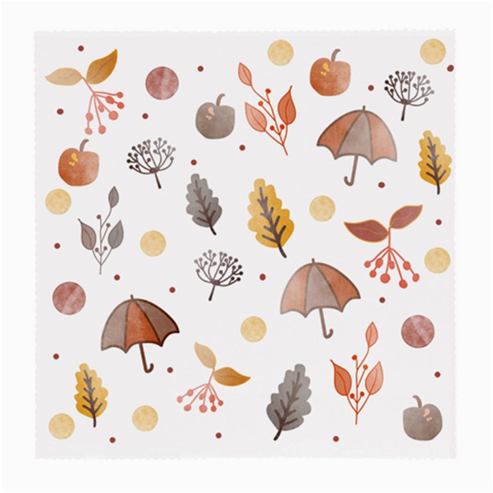 Autumn Leaf Leaves Nature Art Boho Background Medium Glasses Cloth (2 Sides)