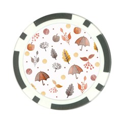 Autumn Leaf Leaves Nature Art Boho Background Poker Chip Card Guard