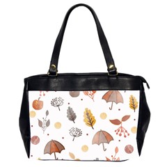 Autumn Leaf Leaves Nature Art Boho Background Oversize Office Handbag (2 Sides)