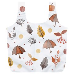 Autumn Leaf Leaves Nature Art Boho Background Full Print Recycle Bag (XL)