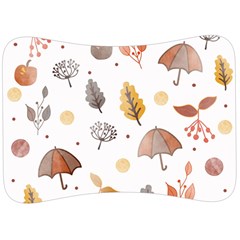 Autumn Leaf Leaves Nature Art Boho Background Velour Seat Head Rest Cushion